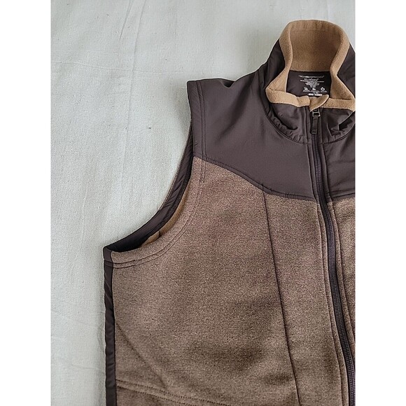 Exofficio Vest Mens L Brown Full Zip Pockets Wool Blend Outdoor Hiking Dad EUC - Picture 4 of 14